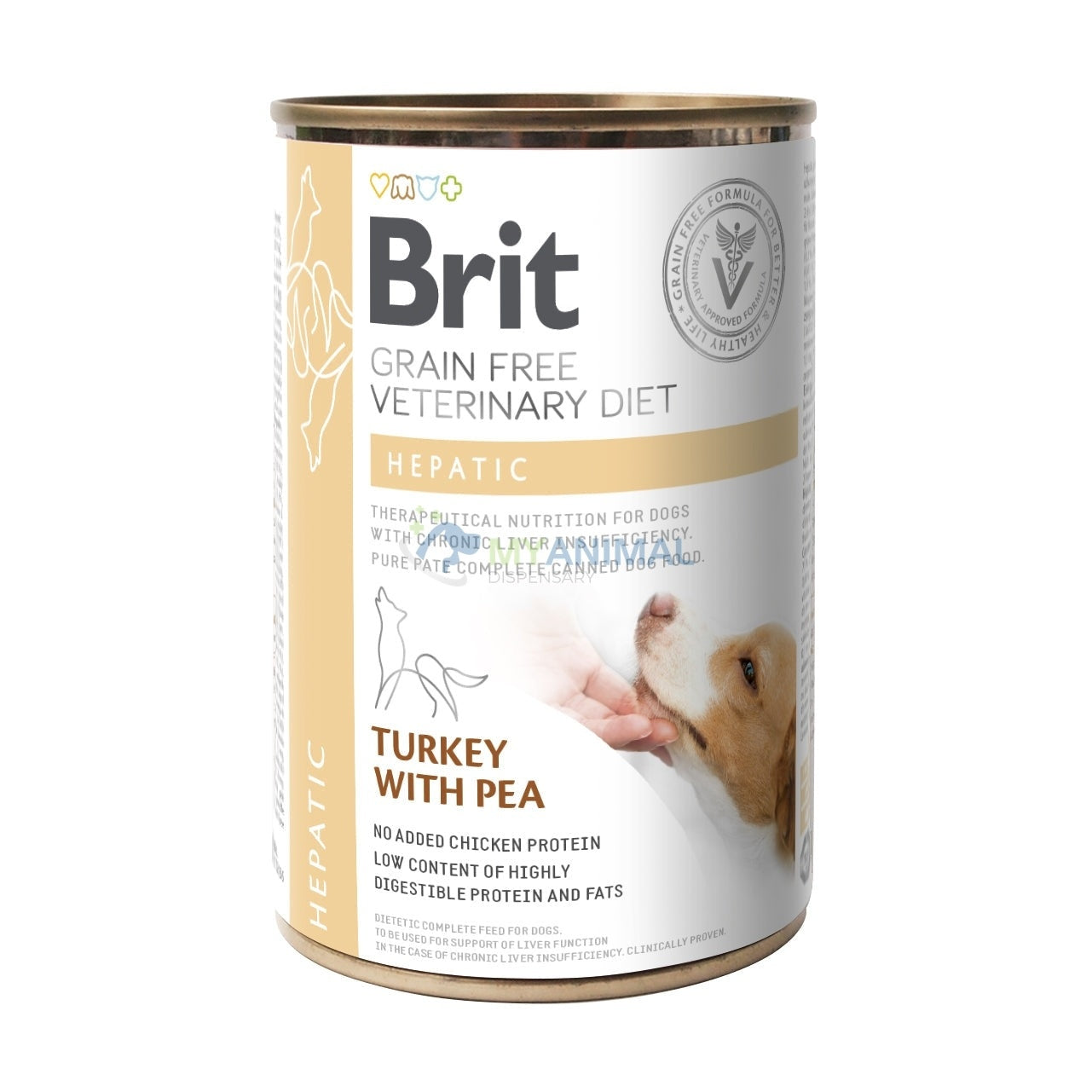 Brit Veterinary Diet Hepatic Grain-Free Turkey with Pea Canine Canned Stew