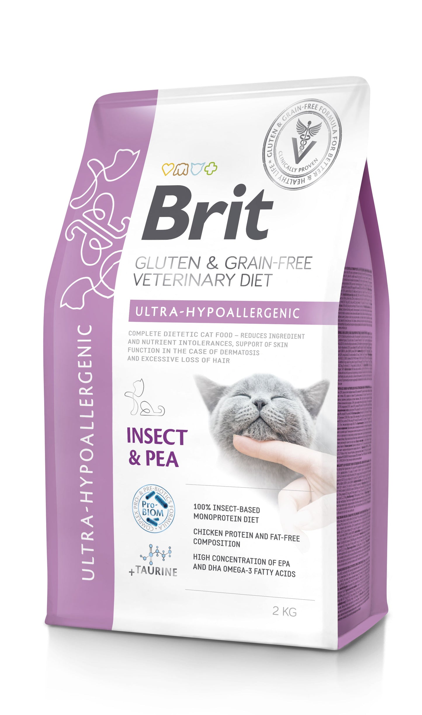 Brit Veterinary Diet Ultra-Hypoallergenic Gluten & Grain free Insect & Pea Cat Dry Food