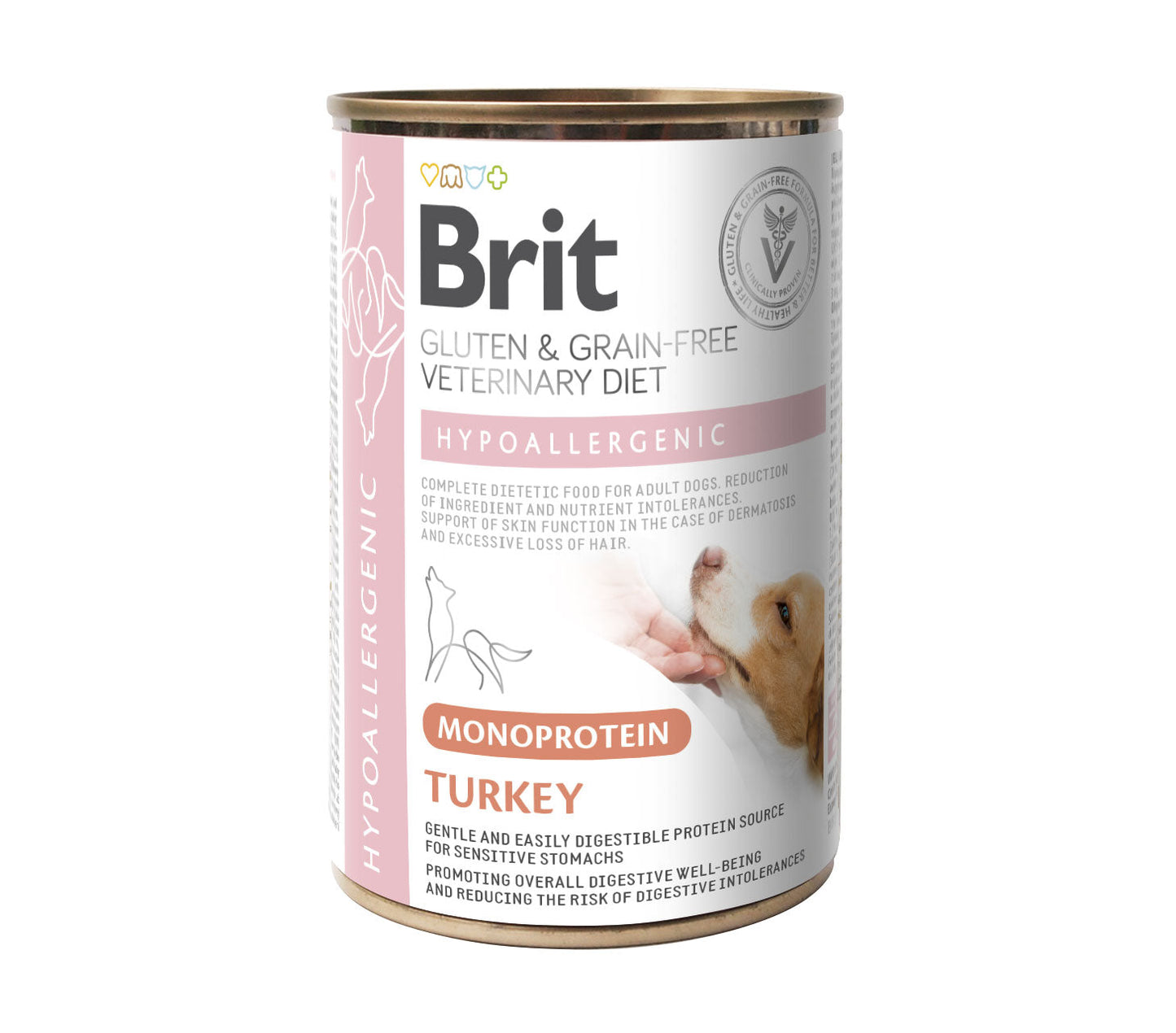 Brit Veterinary Diet Hypoallergenic Monoprotein Gluten & Grain Free Turkey Canine Canned Stew