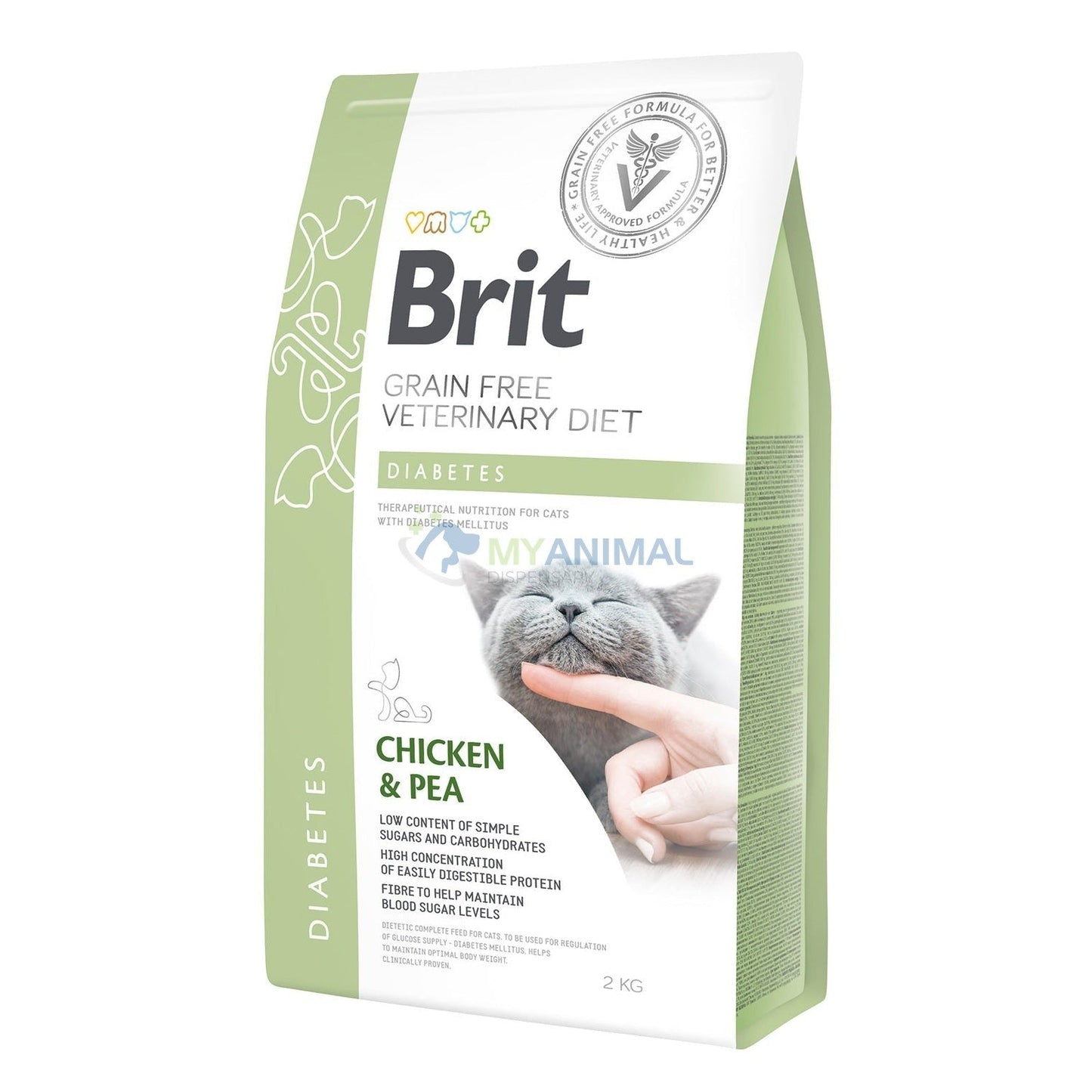 Brit Veterinary Diet Diabetes Grain-Free Chicken & Pea Cat Dry Food