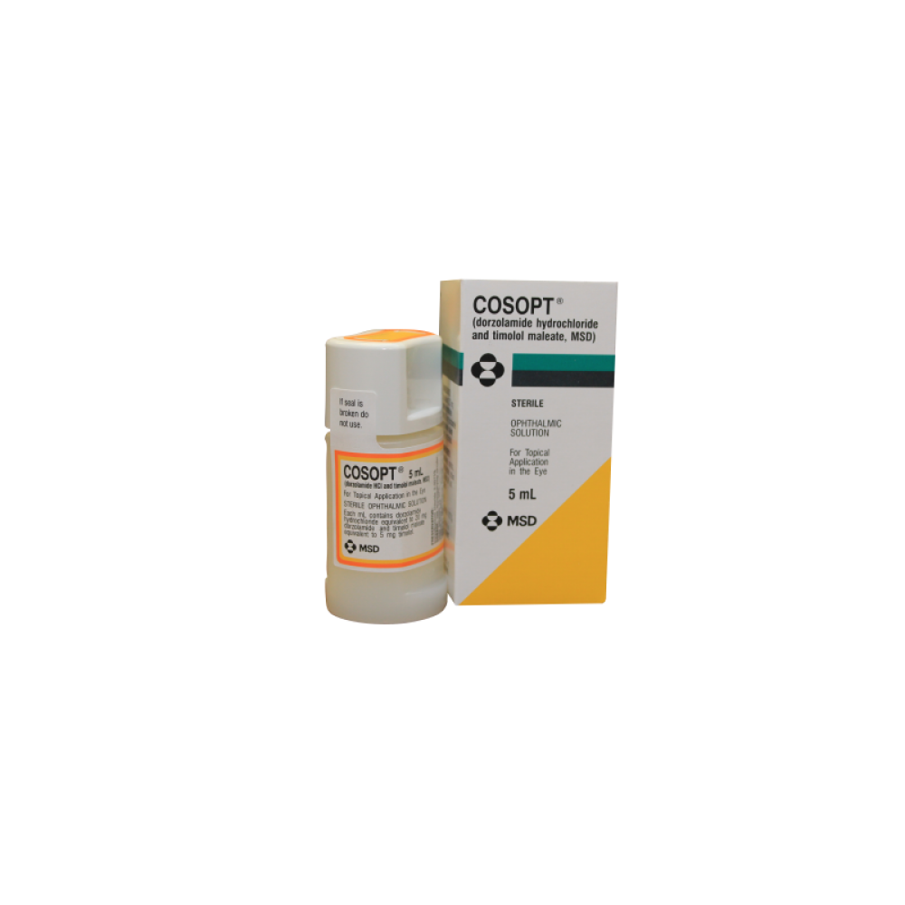 Cosopt 2% Eye Drop 5ml (Dorzolamide Hydrochloride and Timolol Maleate)
