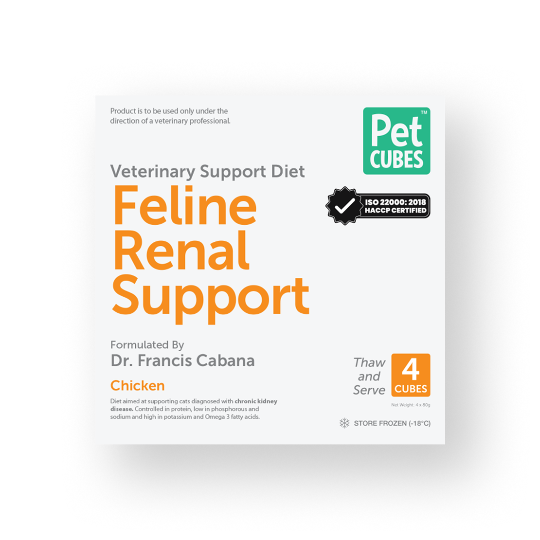 PETCUBES Veterinary Support Range - Feline Renal Support Diet 320g