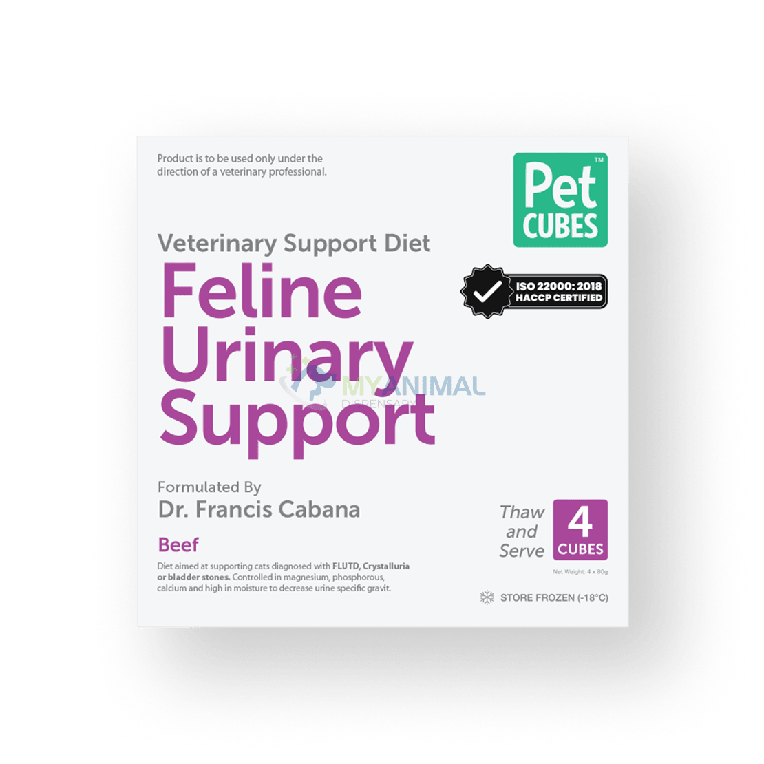 PETCUBES Veterinary Support Range - Feline Urinary Support Diet 320g