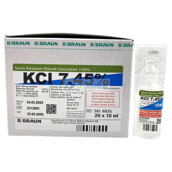 Sterile Potassium Chloride Concentrate (7.45% KCl) 10mL