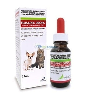 Dechra Flusapex Diuretic Drops for Dogs Cats (25mL / 100mL)