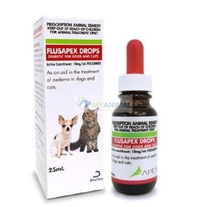 Dechra Flusapex Diuretic Drops for Dogs Cats (25mL / 100mL)