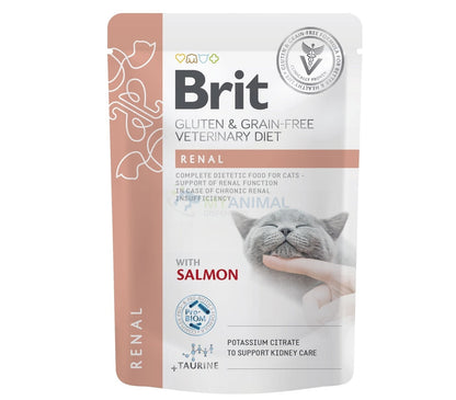 Brit Veterinary Diet Renal Grain-Free Salmon Feline Pouches