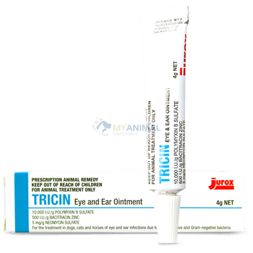 Tricin Antibiotics Eye and Ear Ointment for Dog Cats Pets 4g