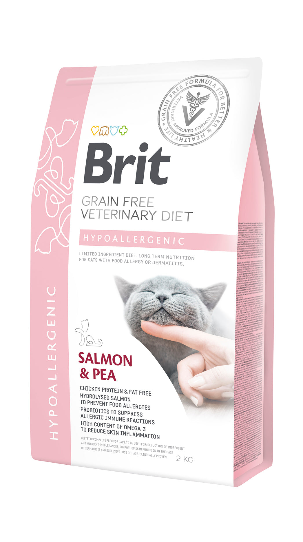 Brit Veterinary Diet Hypoallergenic Grain free Salmon & Pea Cat Dry Food