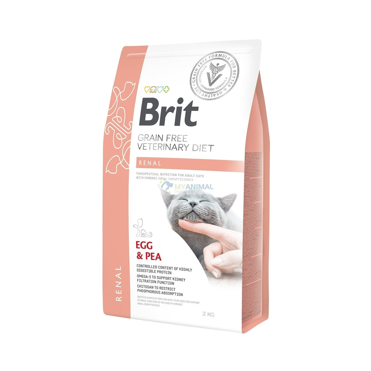 Brit Veterinary Diet Renal Grain-Free Egg & Pea Dry Feline Food