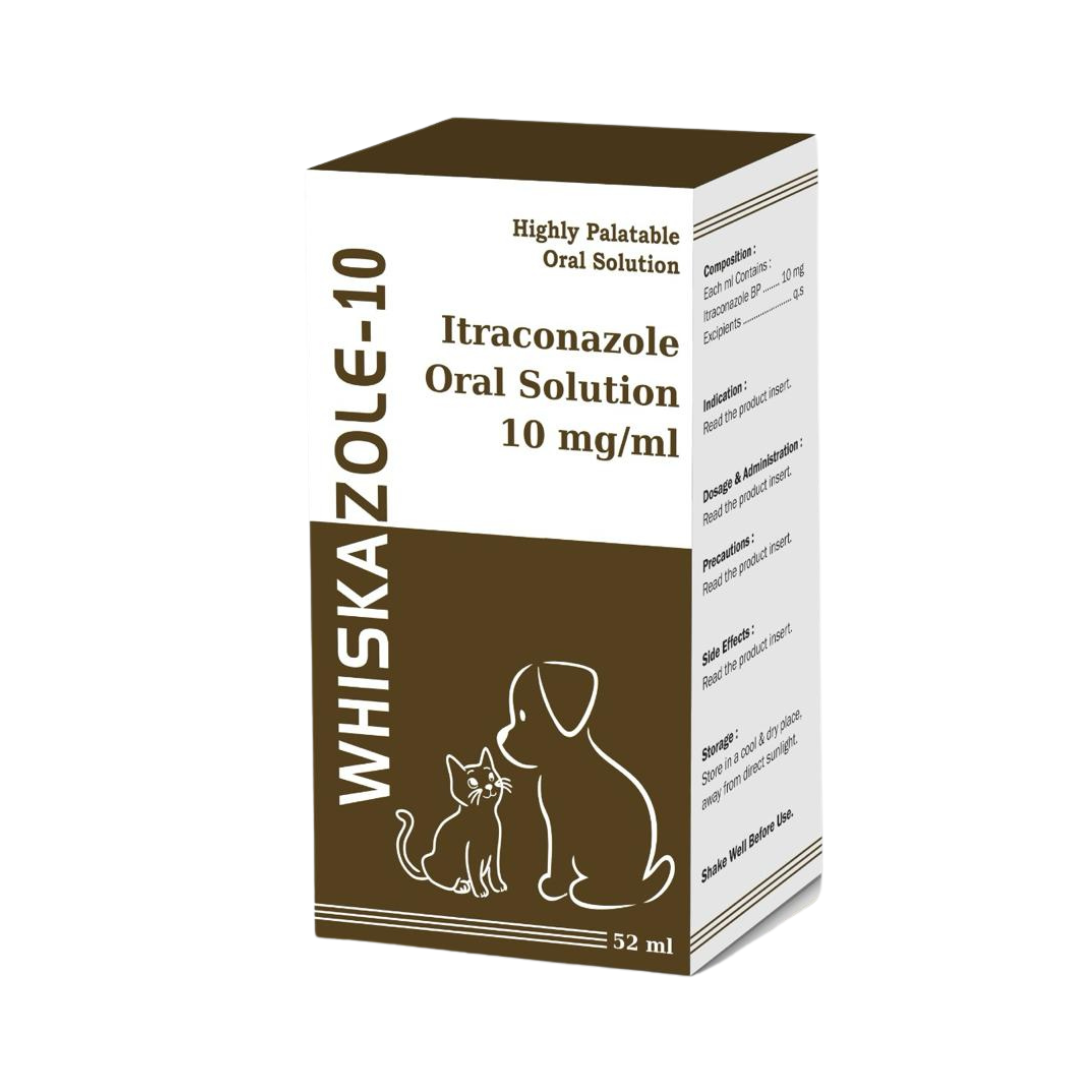 Whiskazole-10 Itraconazole 10mg/ml Oral Suspension (52mL)