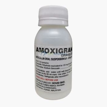 Amoxigran Amoxicillin Oral Suspension 25mg/mL (60mL)