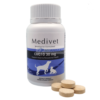 Pharmanex Medivet CoQ10 Heart & Gum Beef Flavor Chew Supplement Dogs Cats