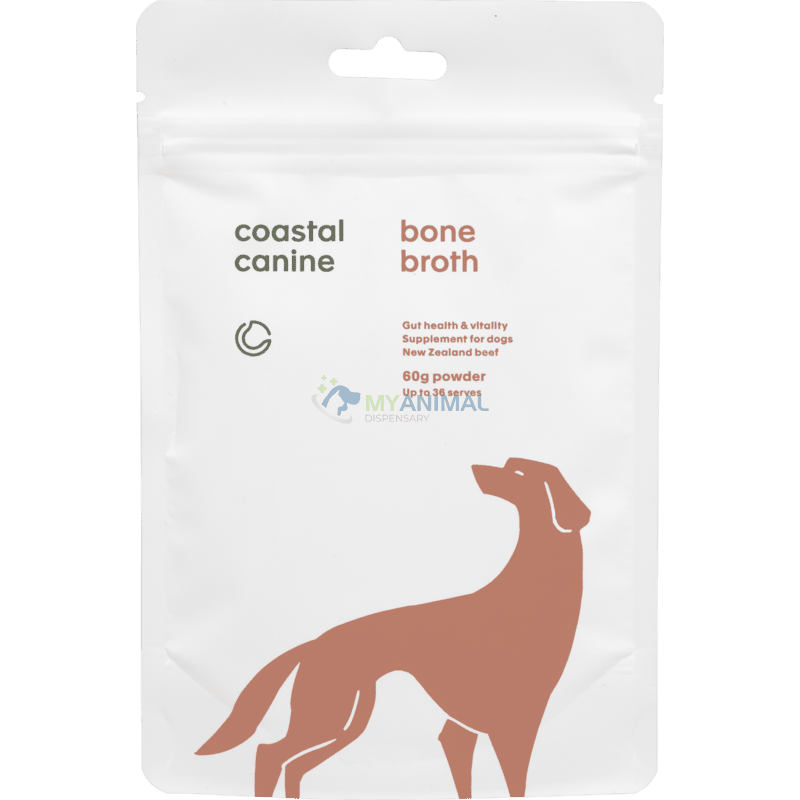 Coastal Canine Beef Bone Broth Powder Supplement for Dogs and Cats