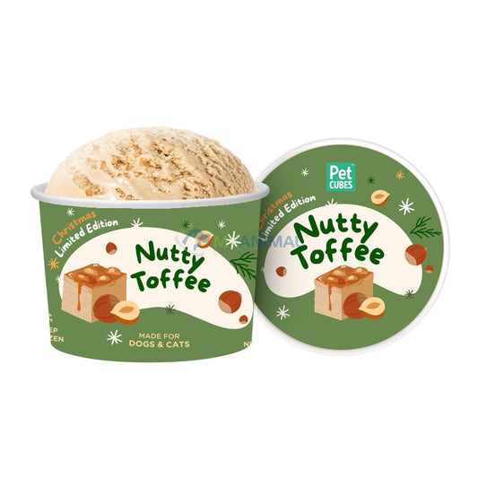 PETCUBES Festive Nutty Toffee Gourmet Ice Cream (3.5oz)