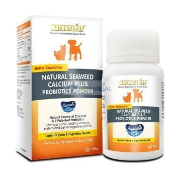 Natural Pet Natural Seaweed Calcium Plus Probiotics Powder 100g