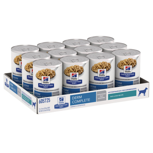 Hill's® Prescription Diet® Derm Complete Rice and Egg Formula Canine Canned