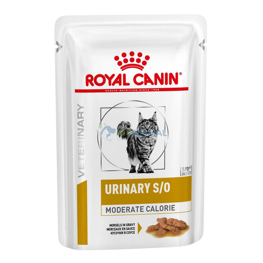 Royal Canin® Veterinary Diet Urinary S/O Moderate Calorie Morsels in Gravy Pouches Feline Wet Food