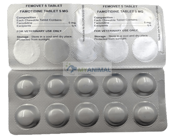 Femovet 5 Famotidine 5mg tabs