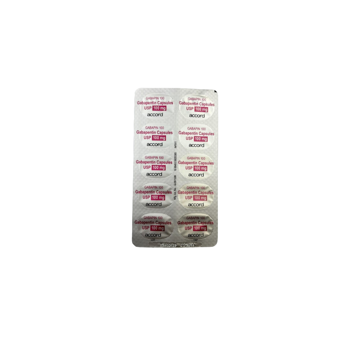 Gabapin 100 Gabapentin Anticonvulsant Pain Relief Treatment Capsules (100mg)