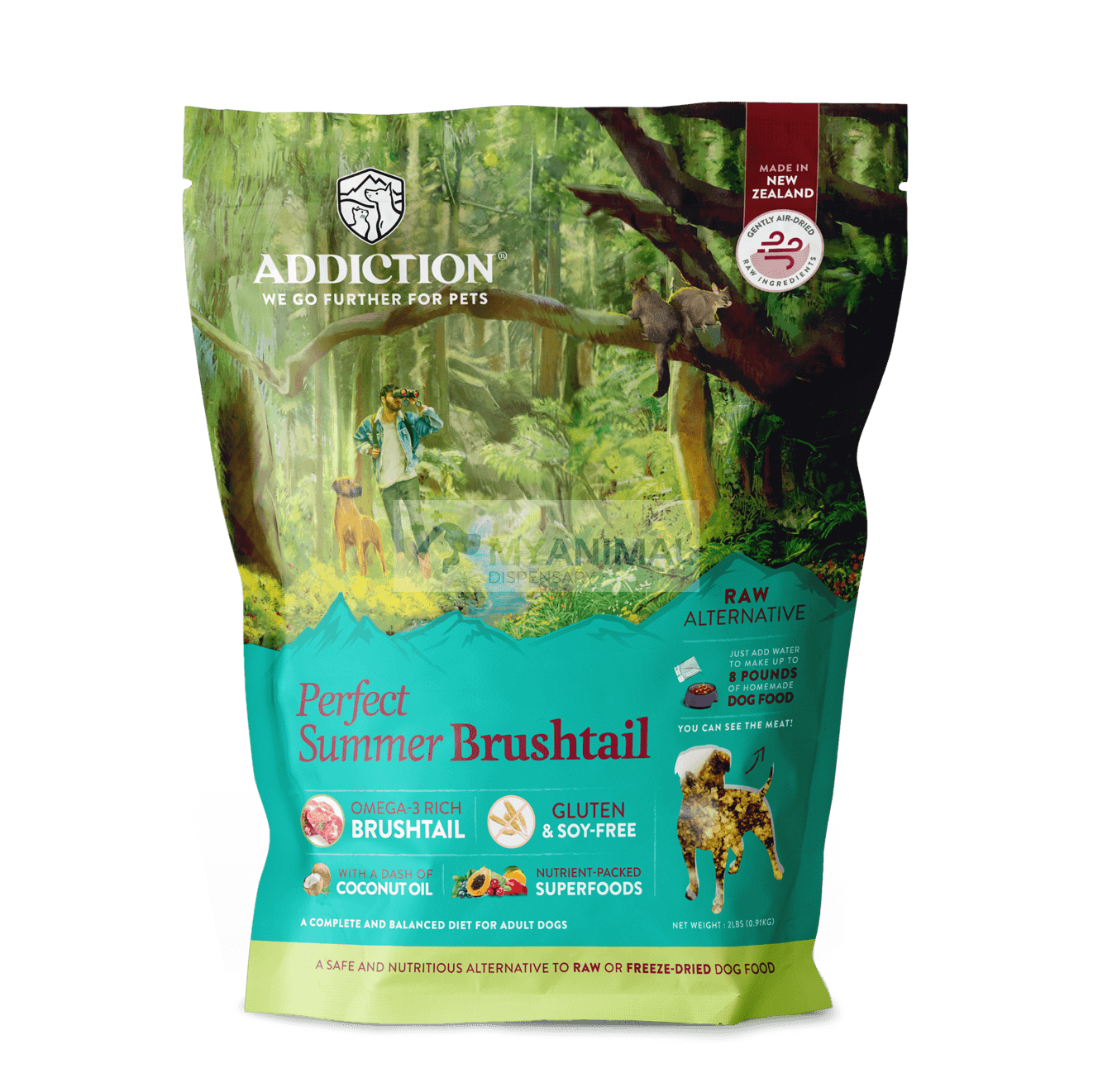 Addiction Perfect Summer Brushtail Grain-Free Raw Dehydrated Food for Dogs (2lbs)