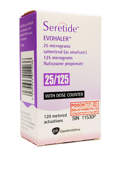 Seretide Salmeterol 25mcg / Fluticasone 125mcg Evohaler